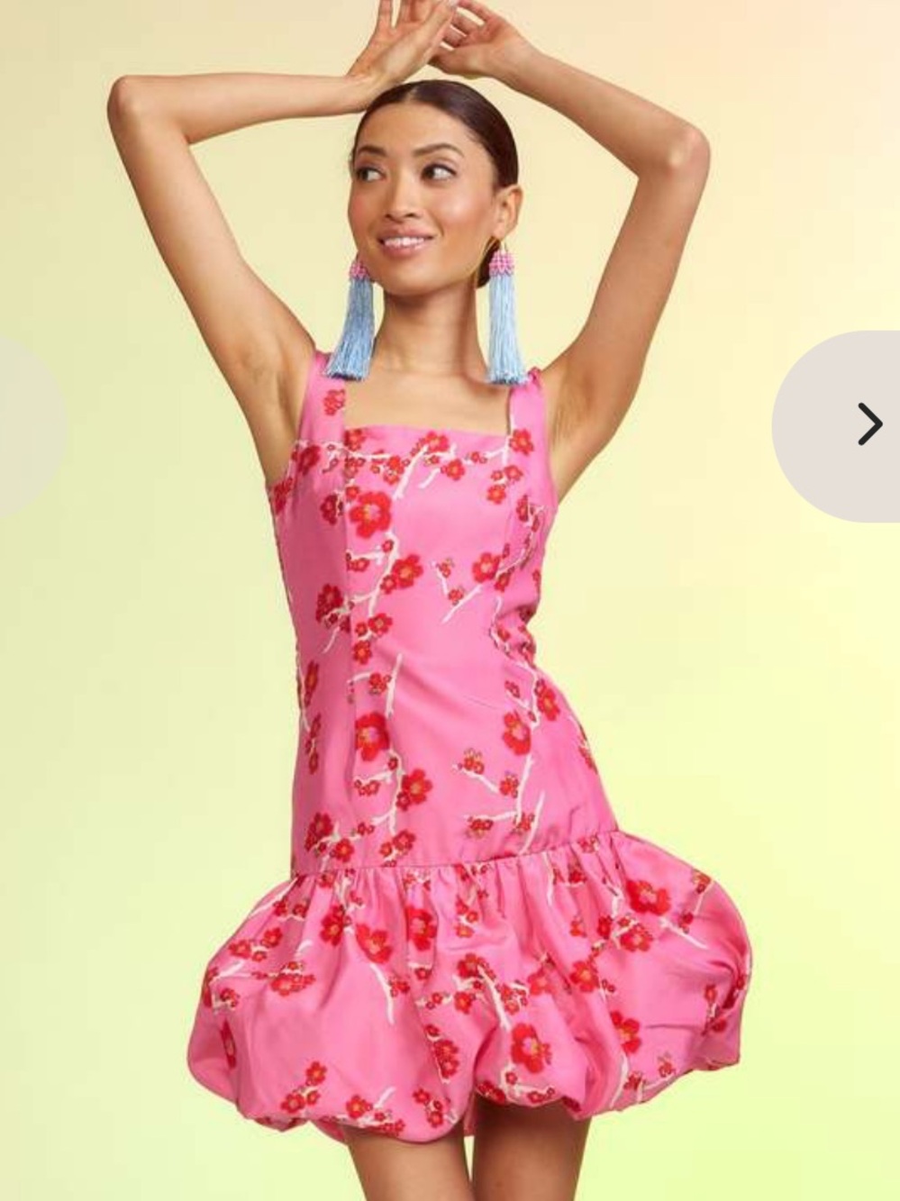 $525 Cynthia Rowley Delilah Taffeta Bubble Mini Dress - Picture 3 of 13